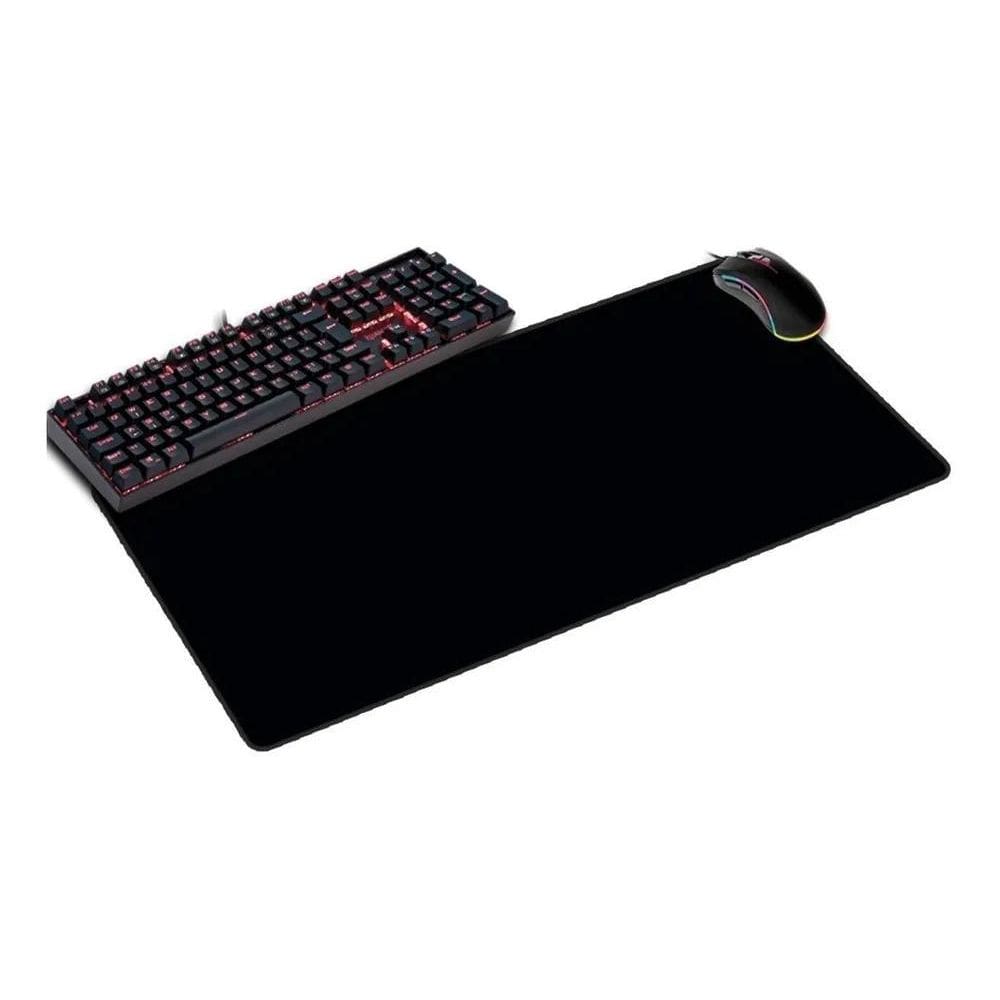 2X Mousepad Gamer Grande Speed 80X40Cm Preto Antiderrapante