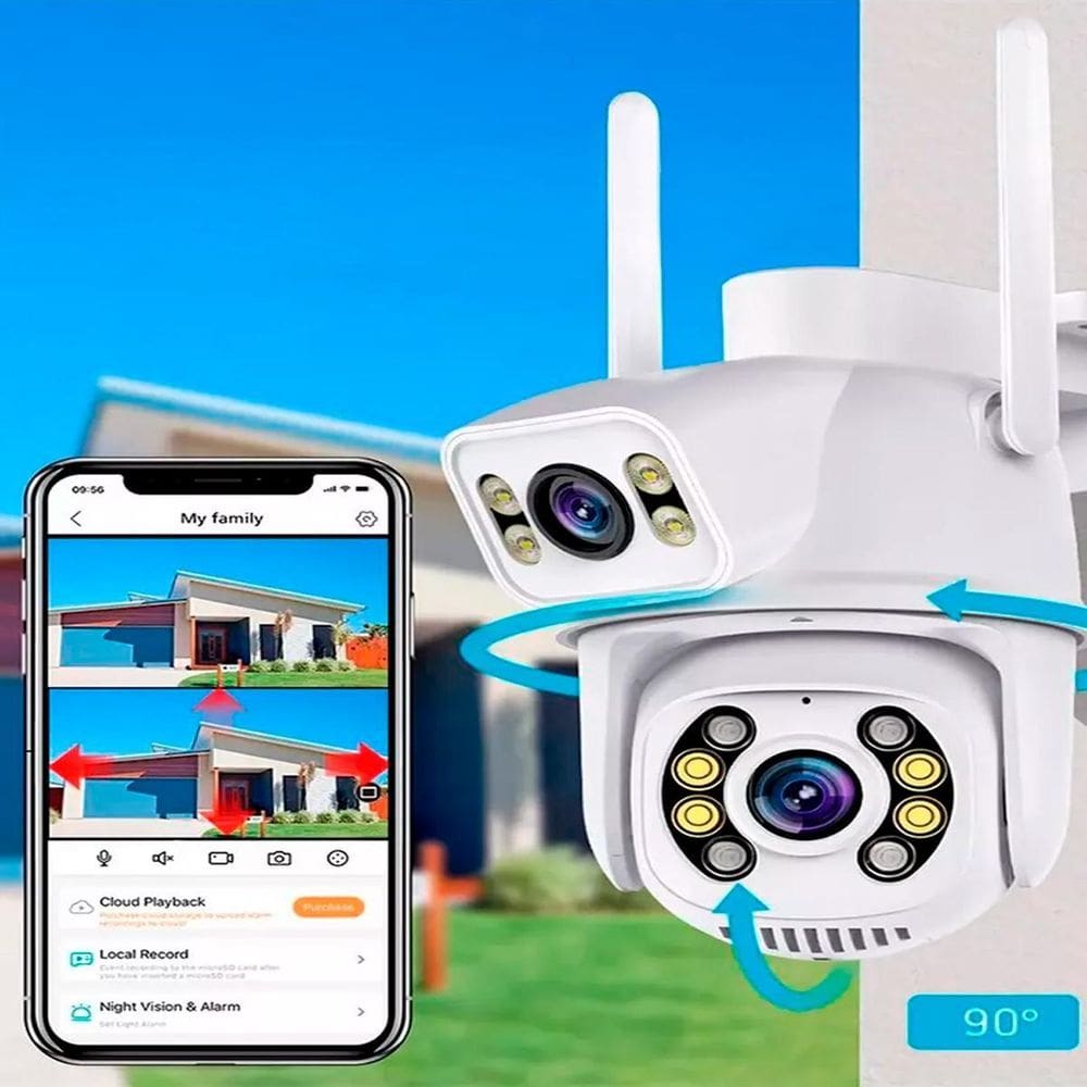 Câmera Visão Noturna Wifi Inteligente Externa