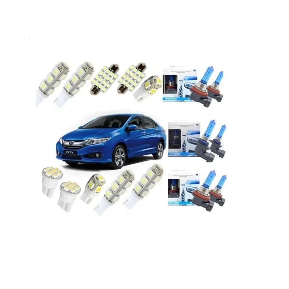 Kit Lâmpadas Led City 2015-2016 + Super Branca | Honda