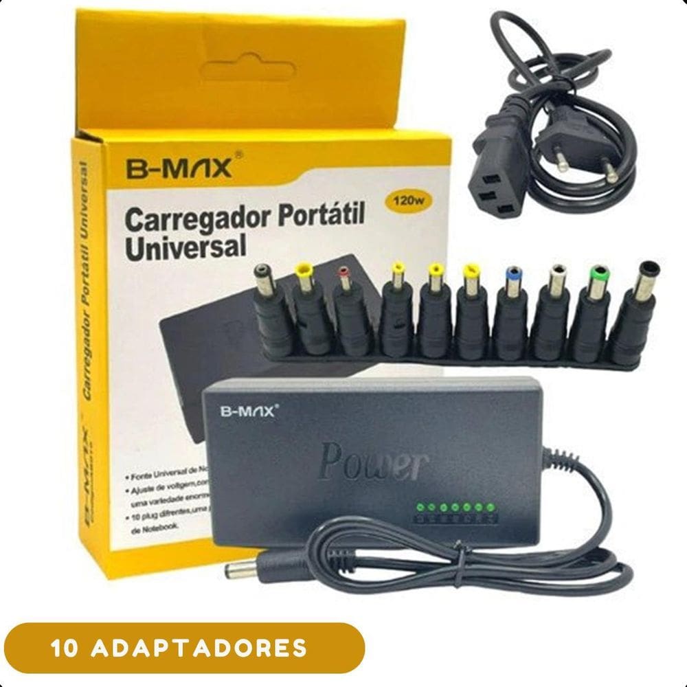 Fonte Carregador Universal 120W Para Laptop Bivolt