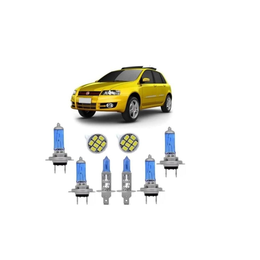 Kit Lampada Super Branca Fiat Stilo Alto Baixo Milha