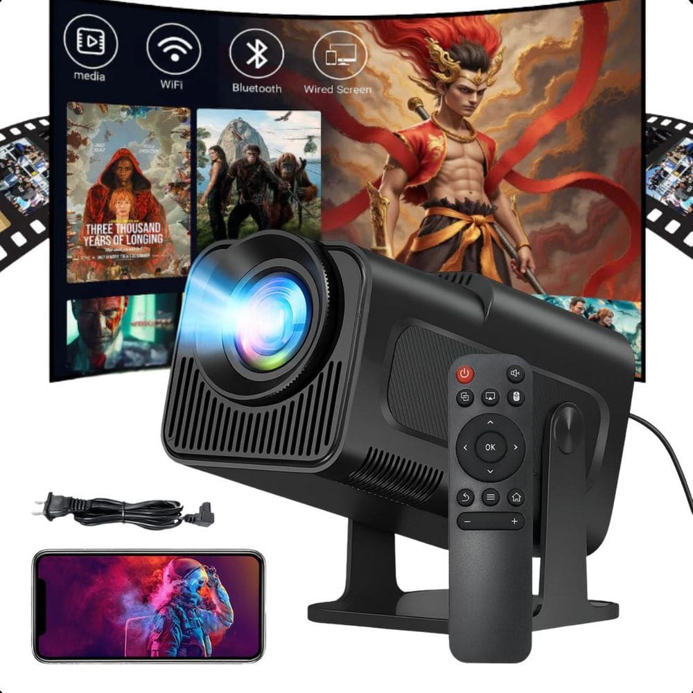 Projetor Hy320 Smart Tv Wifi 6 Android 390 Ansi