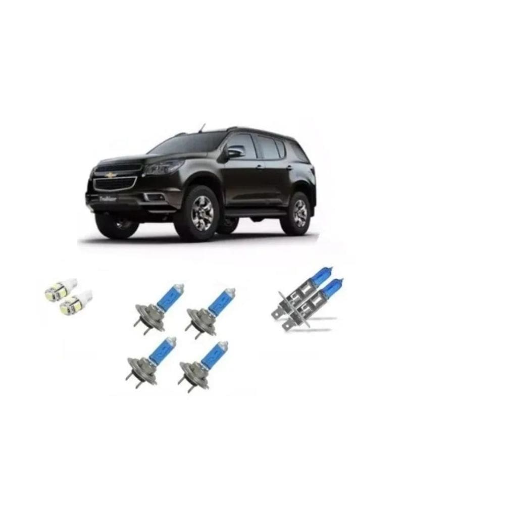 Kit Lampada Super Branca H7 H1 Trailblazer 2013-2018 55W 12V