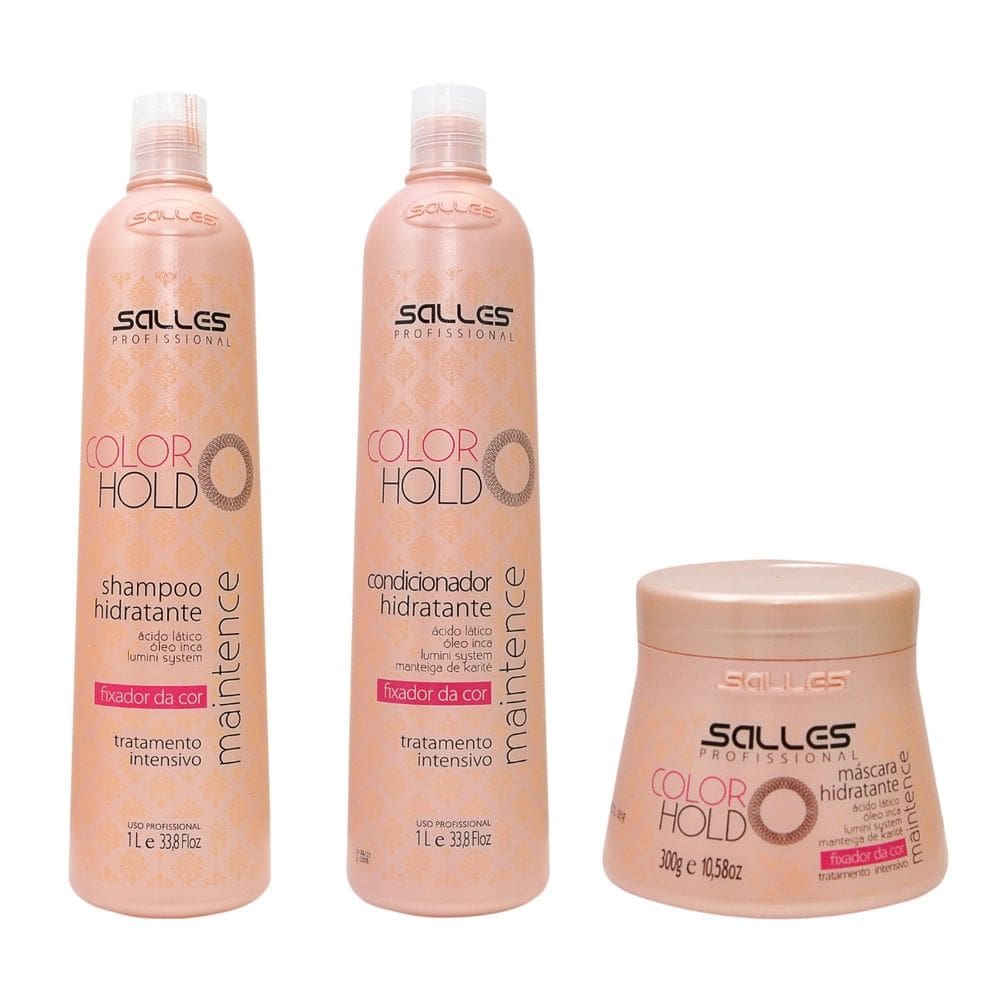 Kit Shampoo + Máscara + Condicionador Color Hold 1lt Salles