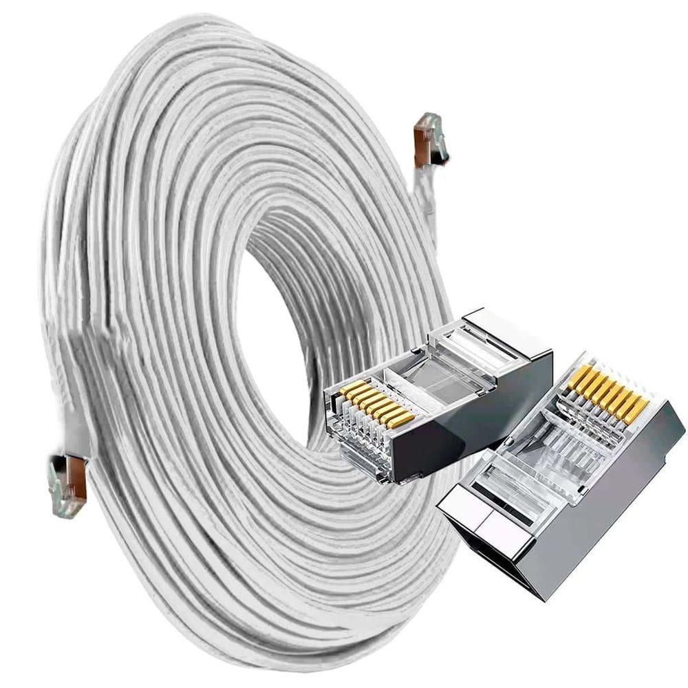 Cabo De Rede Cftv Blindado Ftp Gigabit Crimpado Pronto 20M