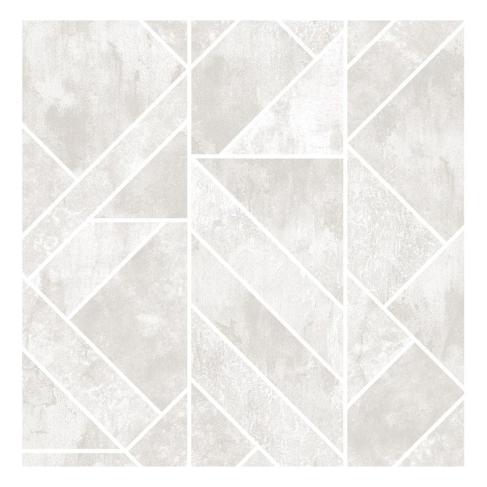 Papel De Parede Vinilico 53cmx10 M Geometrico Marfim