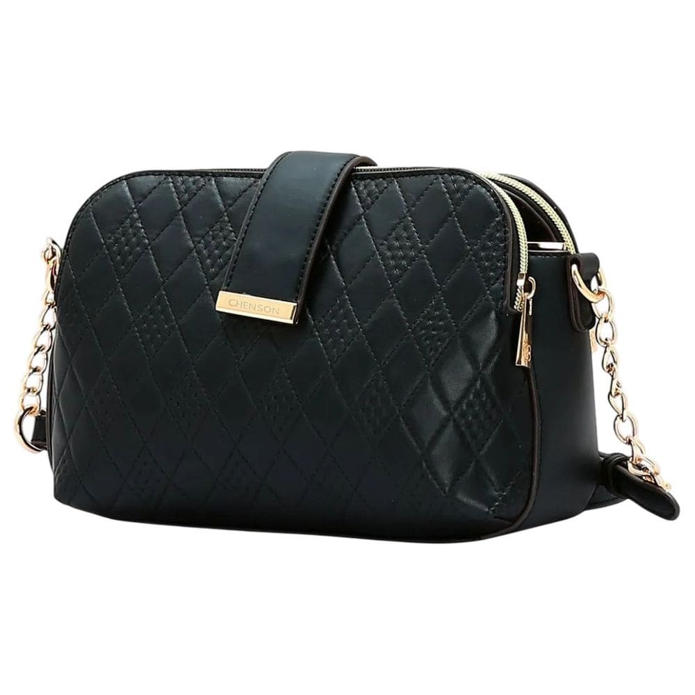 Bolsa Feminina Moderna Alça Corrente Fecho Ecler Chenson