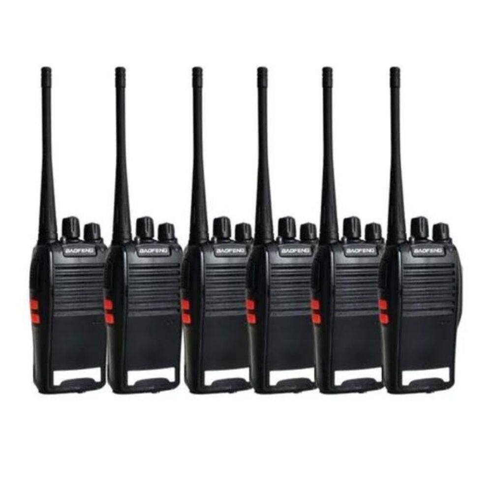 Kit 6 Radios Comunicador Baofeng 777S 16 Canais