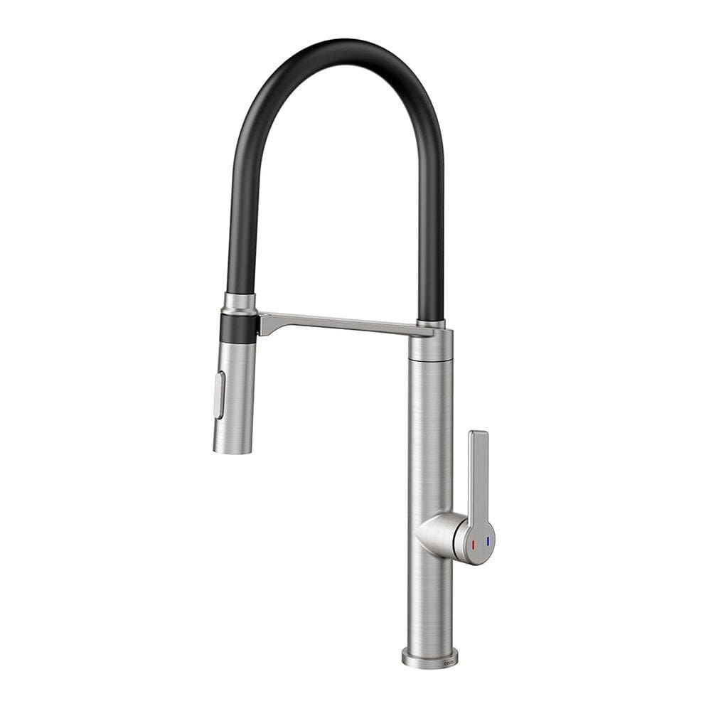 Torneira Misturador Monocomando Docol Doc 90006957134 de Bancada Inox Escovado / Preta