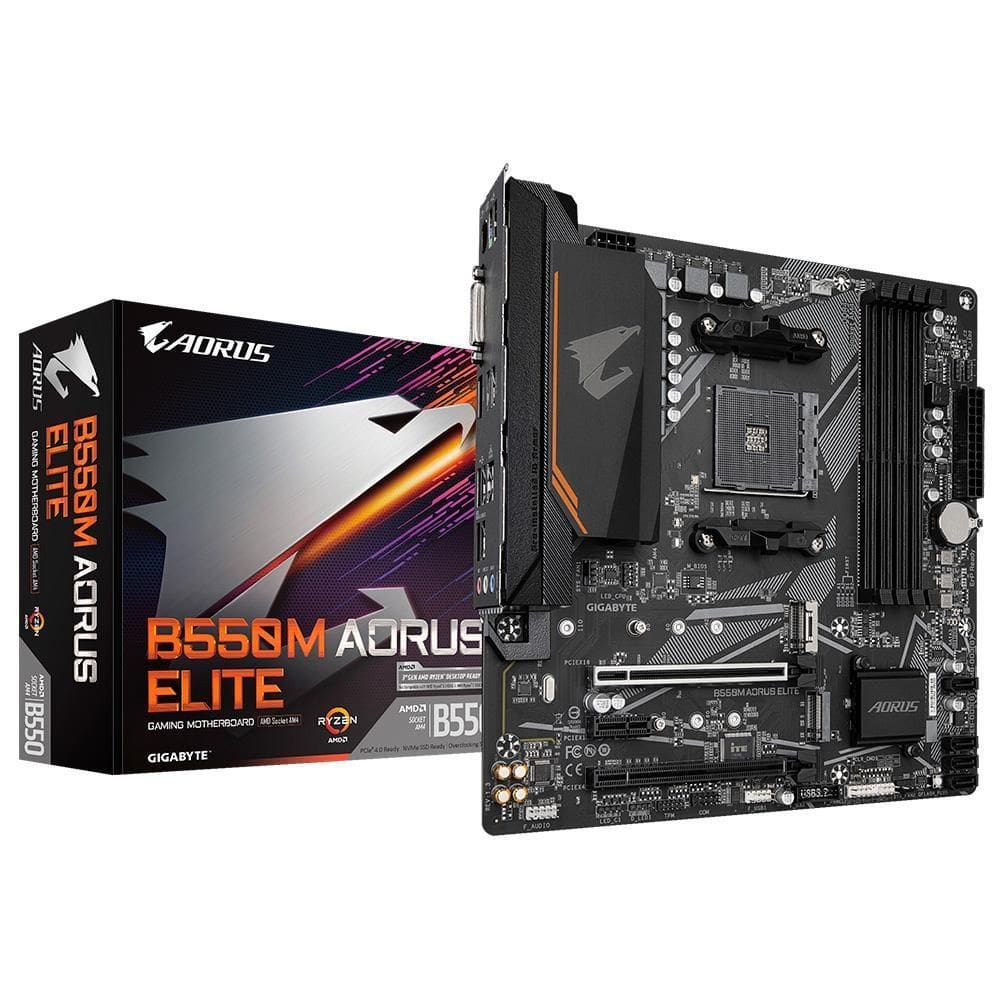 Placa-Mãe Gamer Gigabyte B550M Aorus Elite Am4 Amd Micro-Atx