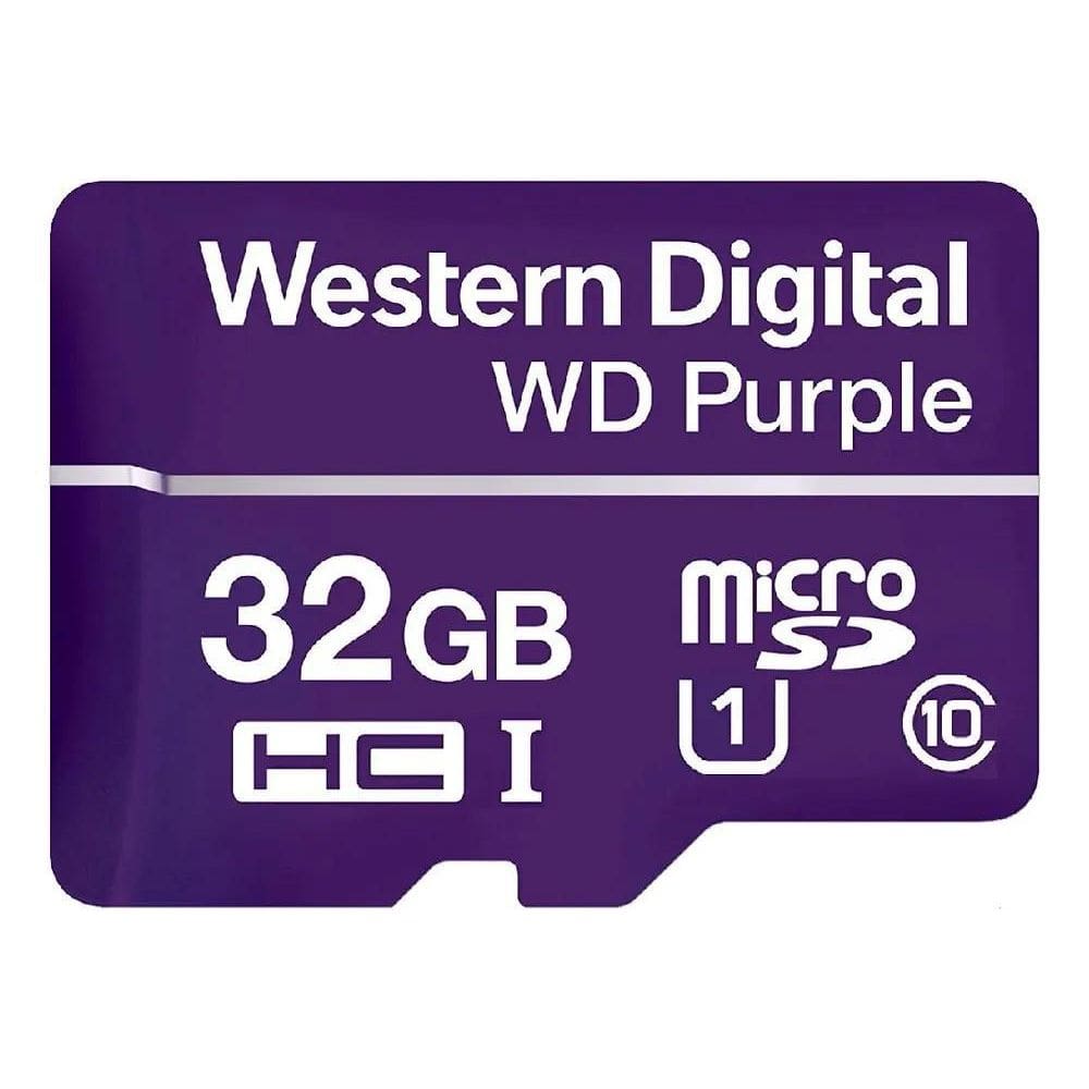 2X Cartão De Memória Micro Sd 32Gb Wd Purple 16Tbw Intelbras