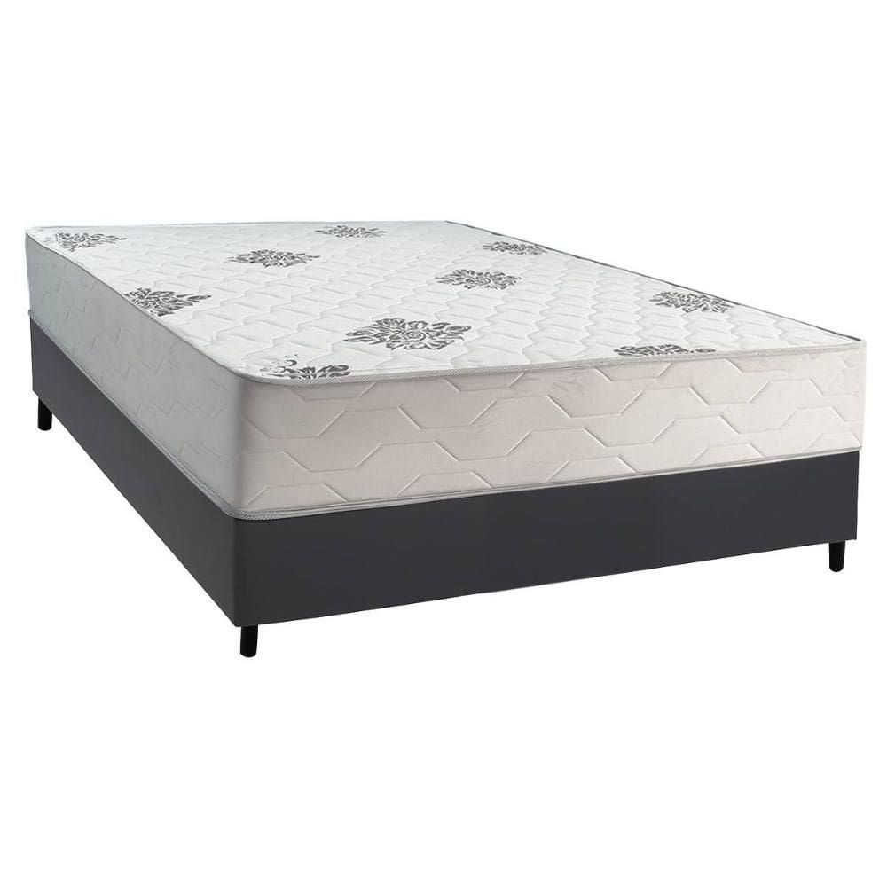 Cama Box Casal + Colchão Ortopédico Inovaflex Comfort 138x188
