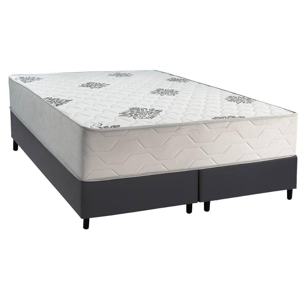 Cama Box Queen + Colchão Ortopédico Inovaflex Comfort 158x198