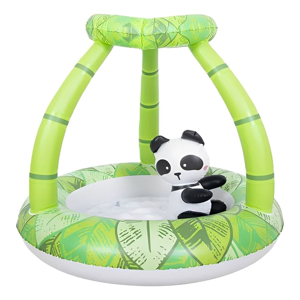 Piscina Inflável Infantil de Panda com Cobertura 25 Litros