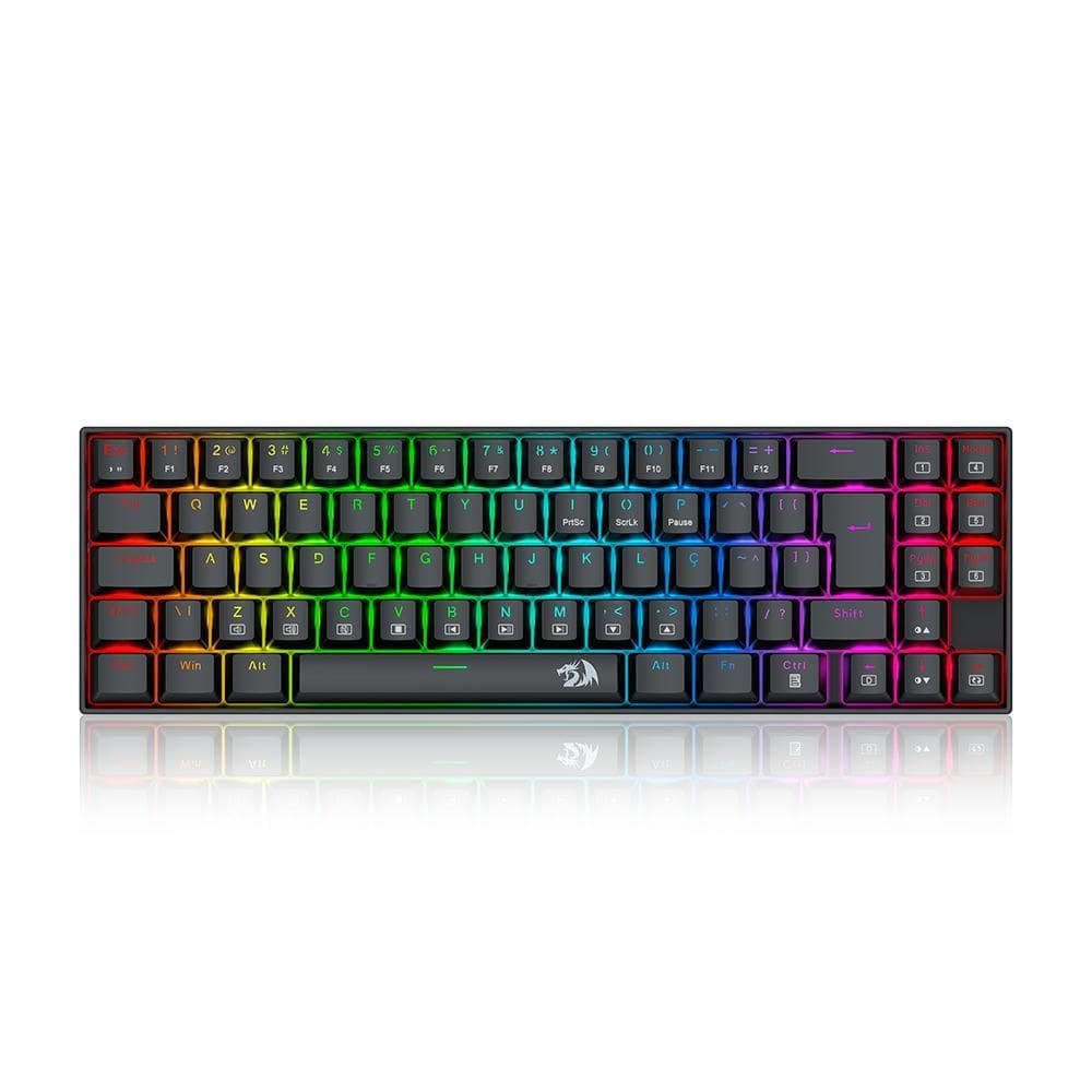 Teclado Mecânico Redragon Deimos Rgb Switch Marrom Preto