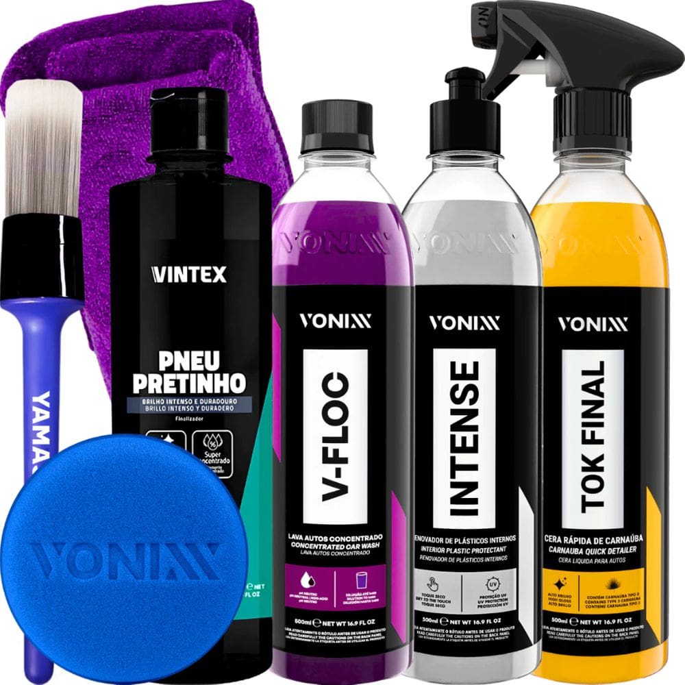 Kit Shampoo V-Floc Cera Tok Final Revitalizador Intense Vonixx Pneu Pretinho Vintex