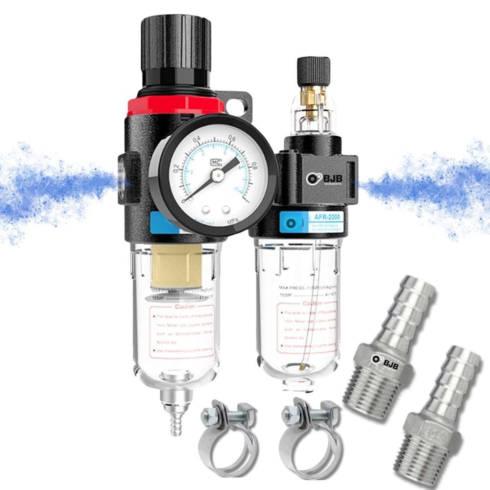 Kit Filtro Eliminador De Água E Óleo Com Regulador 1/4``