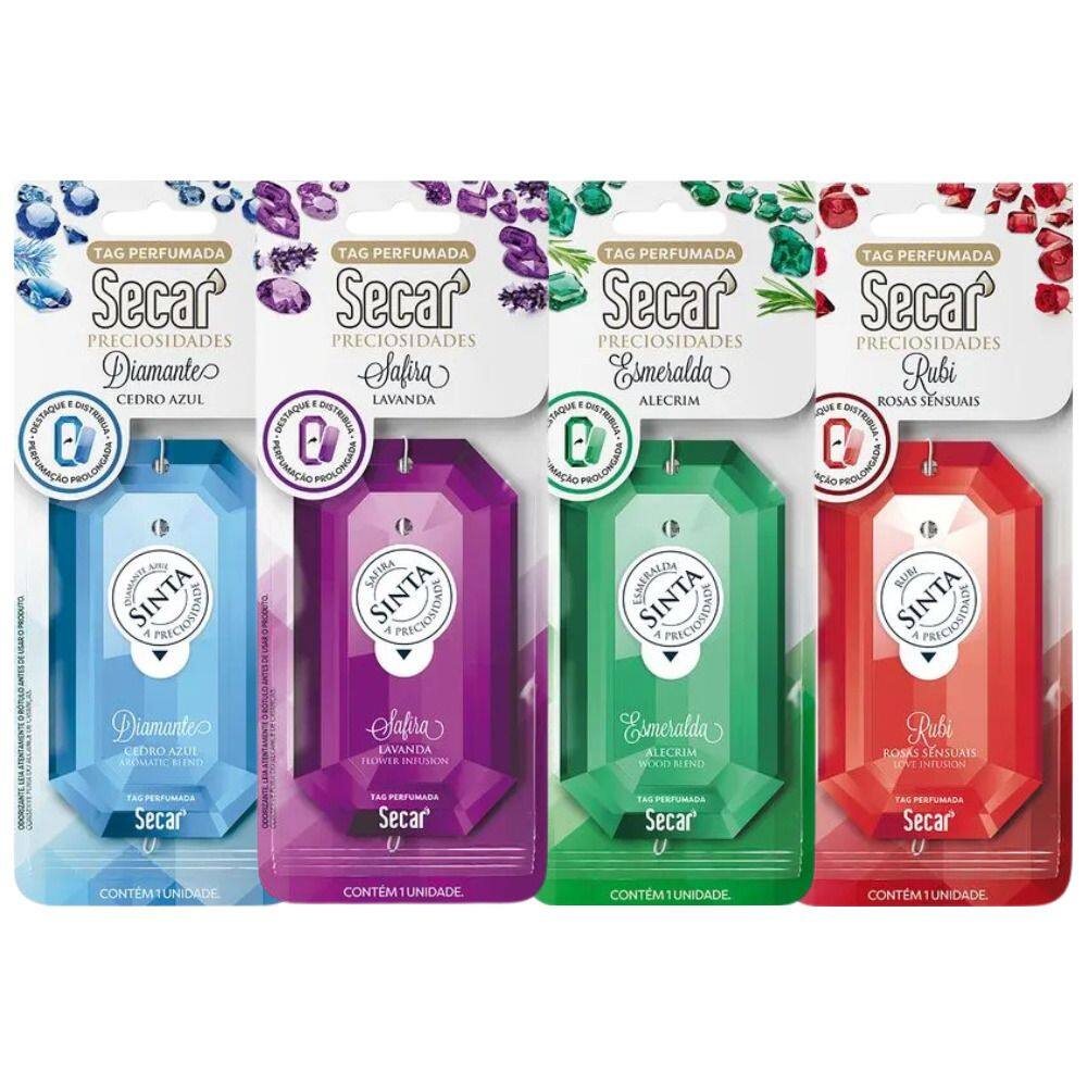 4 Tags Perfumada Pendurável Fragrâncias Diferentes Secar