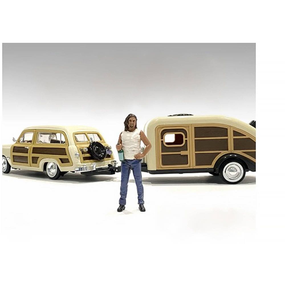 Figura American Diorama Campers 3 para modelos em escala 1/24
