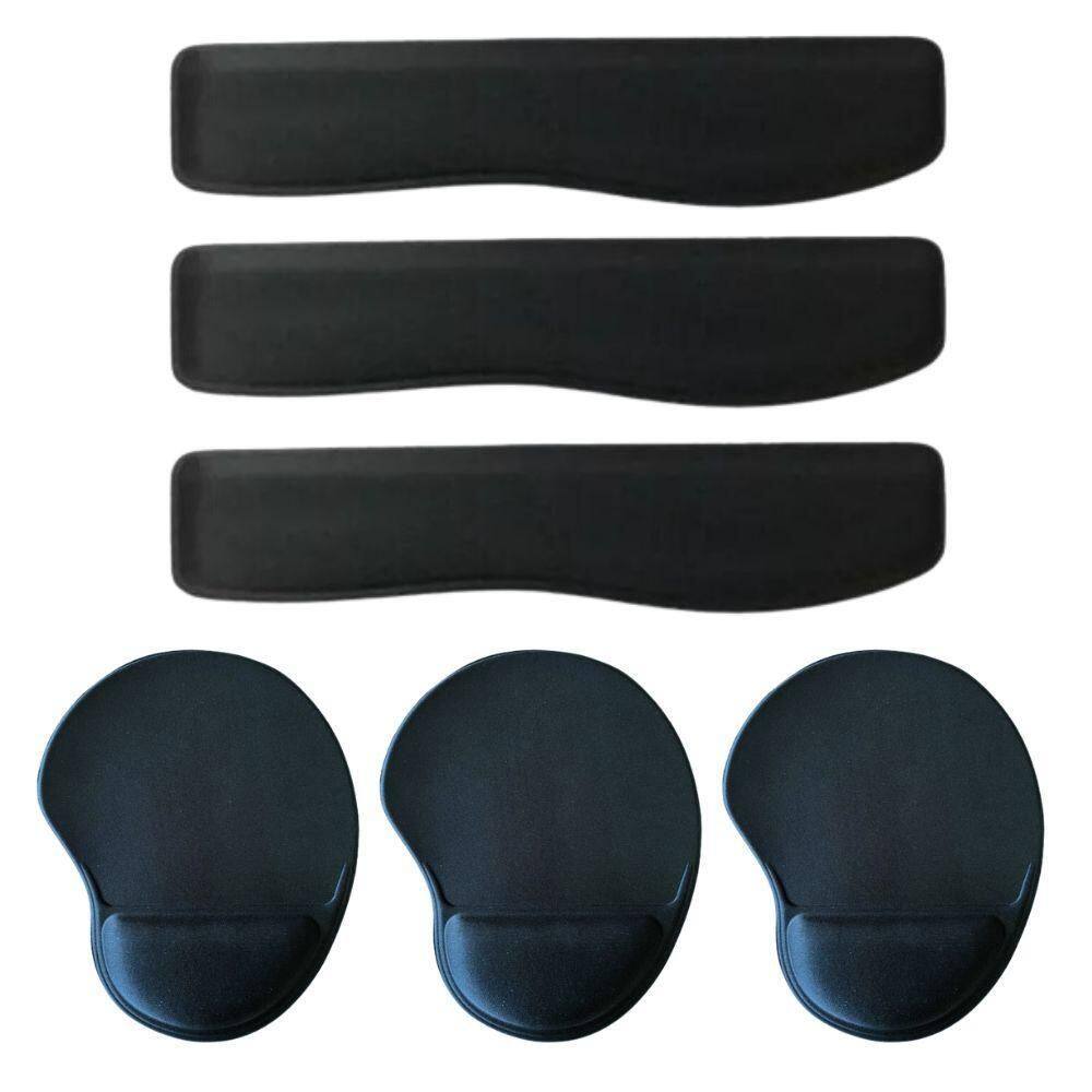 20X Kit Ergonômico Apoio Para Teclado + Mouse Pad Preto