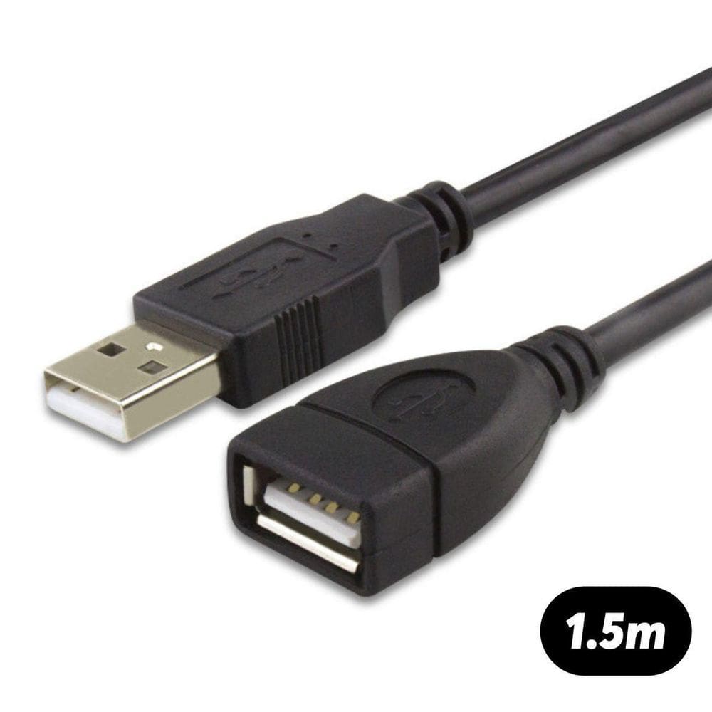 Cabo Fio Extensor Usb 2.0 De 1.5M 1.5 Metros Com Filtro