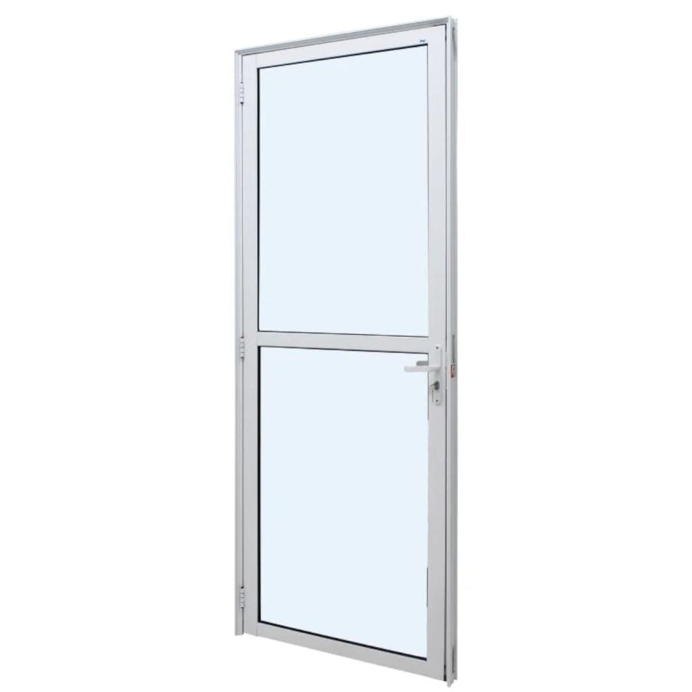 Porta de Vidro PA1 Perfecta 1 Folha 215x80cm Branca Direita - 1074-3381 - JAP