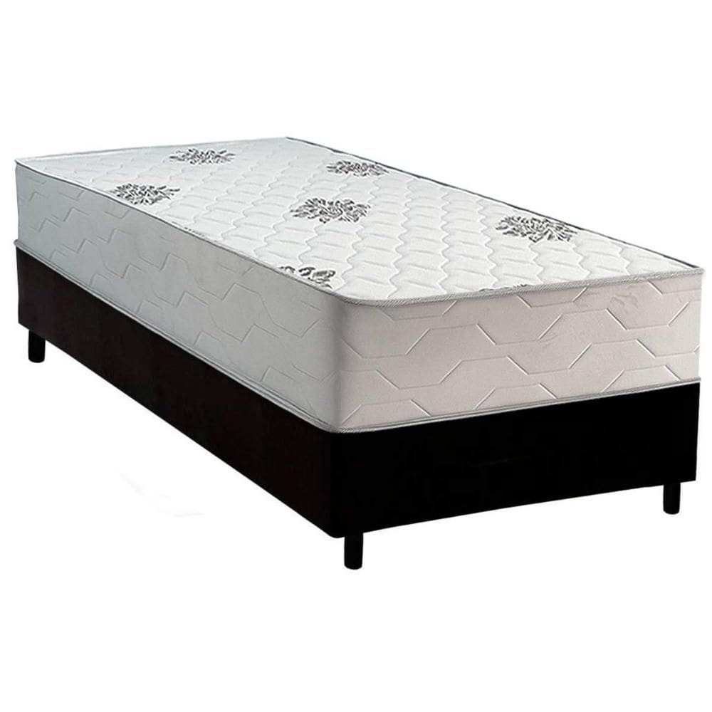 Cama Box Solteiro + Colchão Ortopédico Inovaflex Comfort
