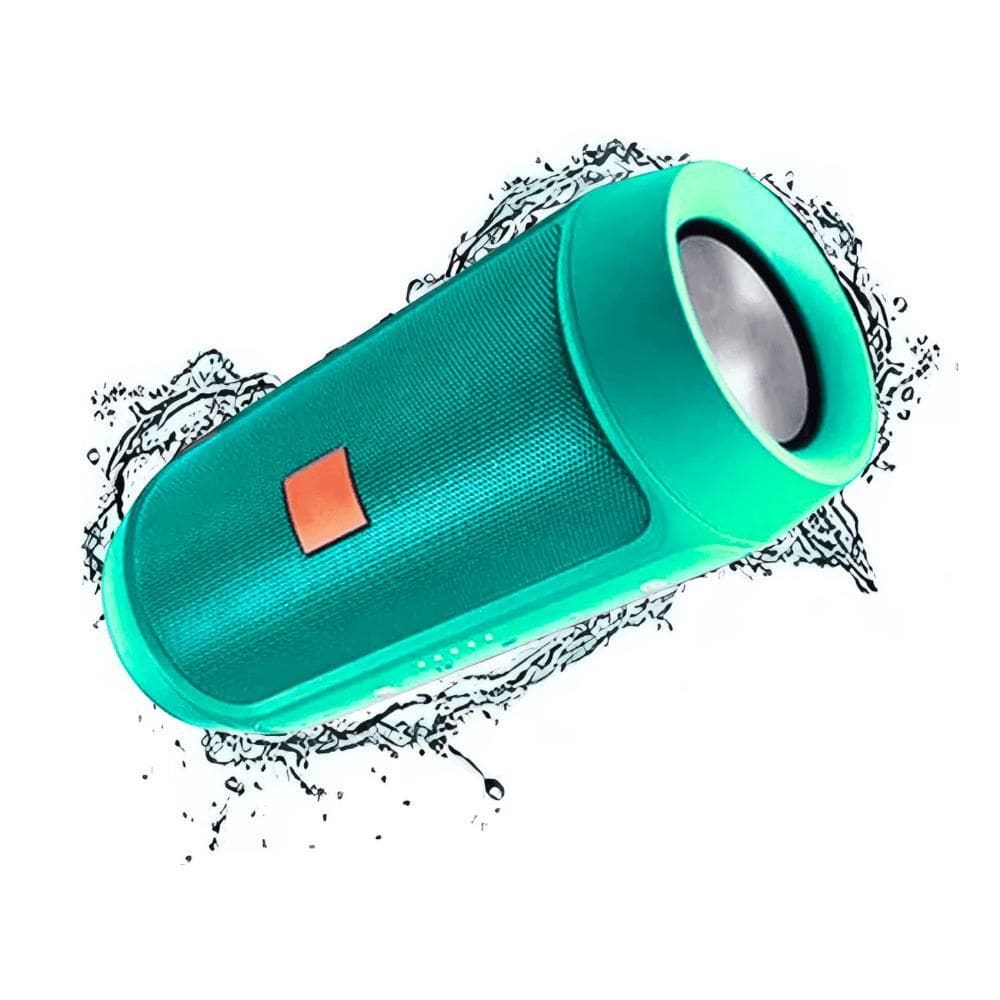 Caixa De Som S/Fio Portátil Bluetooth Rádio Al006 Verde Água