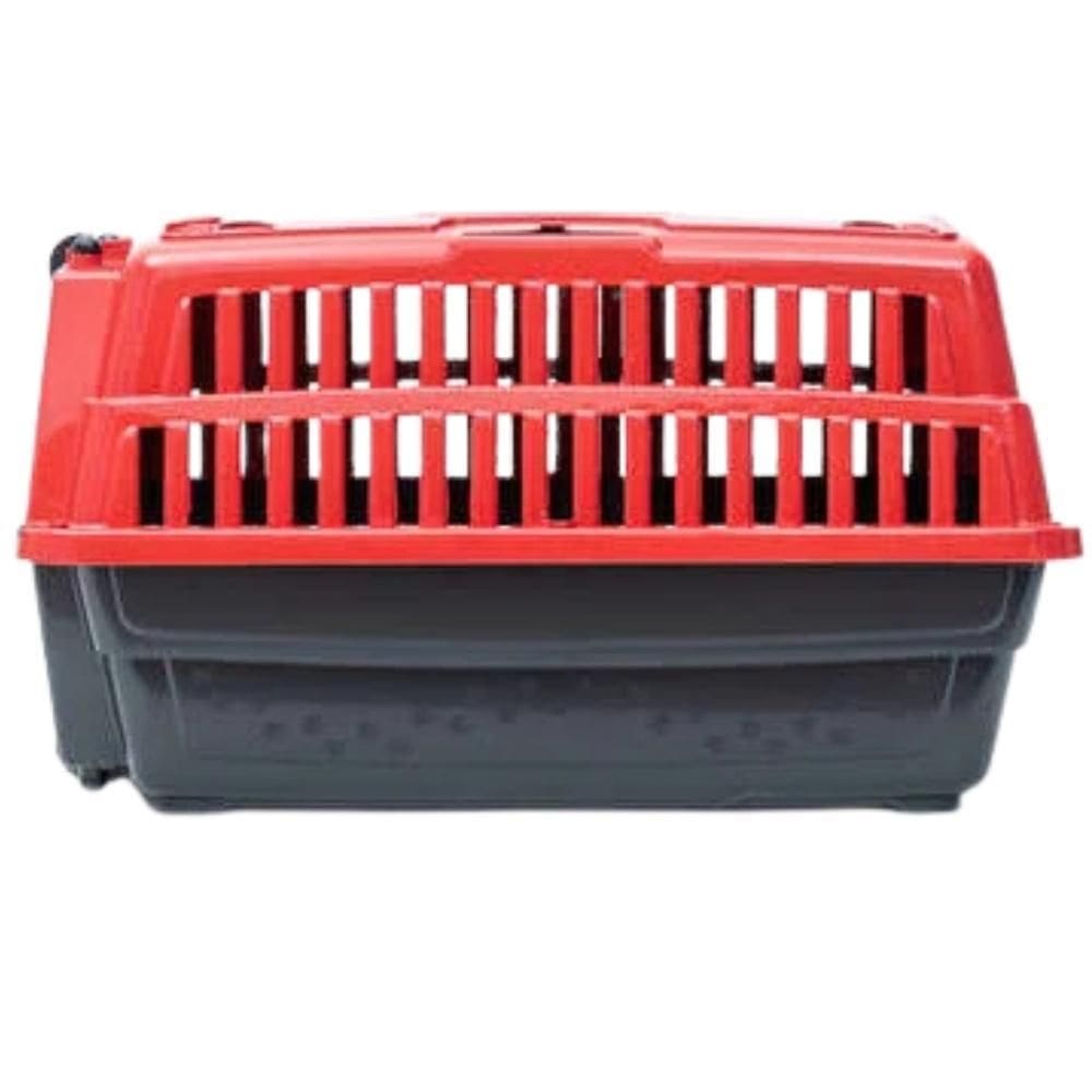 Caixa De Transporte Premium Para Pets Nº 1 Preta E Vermelha