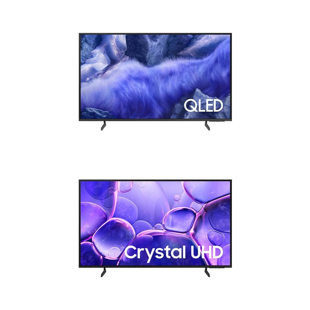 Combo Samsung Vision AI TV 55” QLED Ultra 4K QEF1 + Samsung Smart TV 50” UHD 4K U8100F