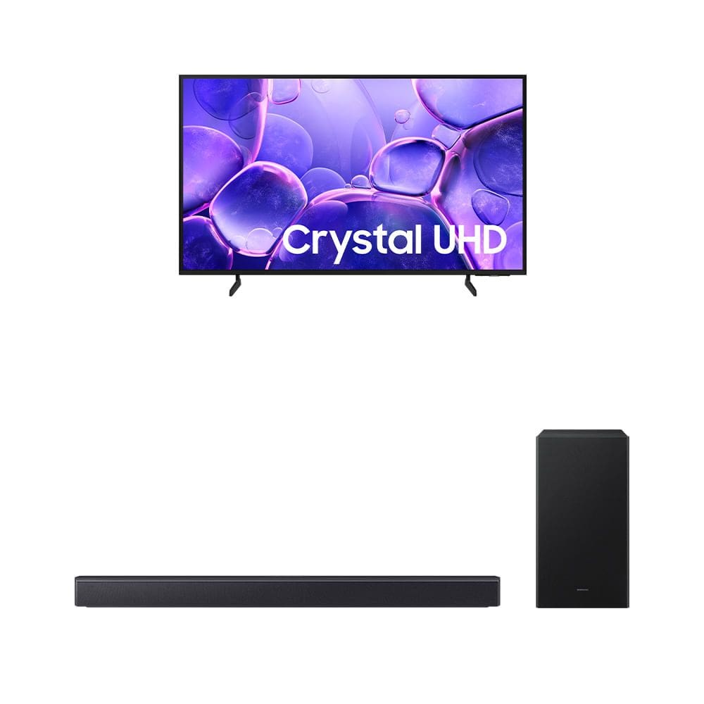 Combo Samsung Smart TV 43” UHD 4K U8100F + Soundbar Samsung HW-B450F