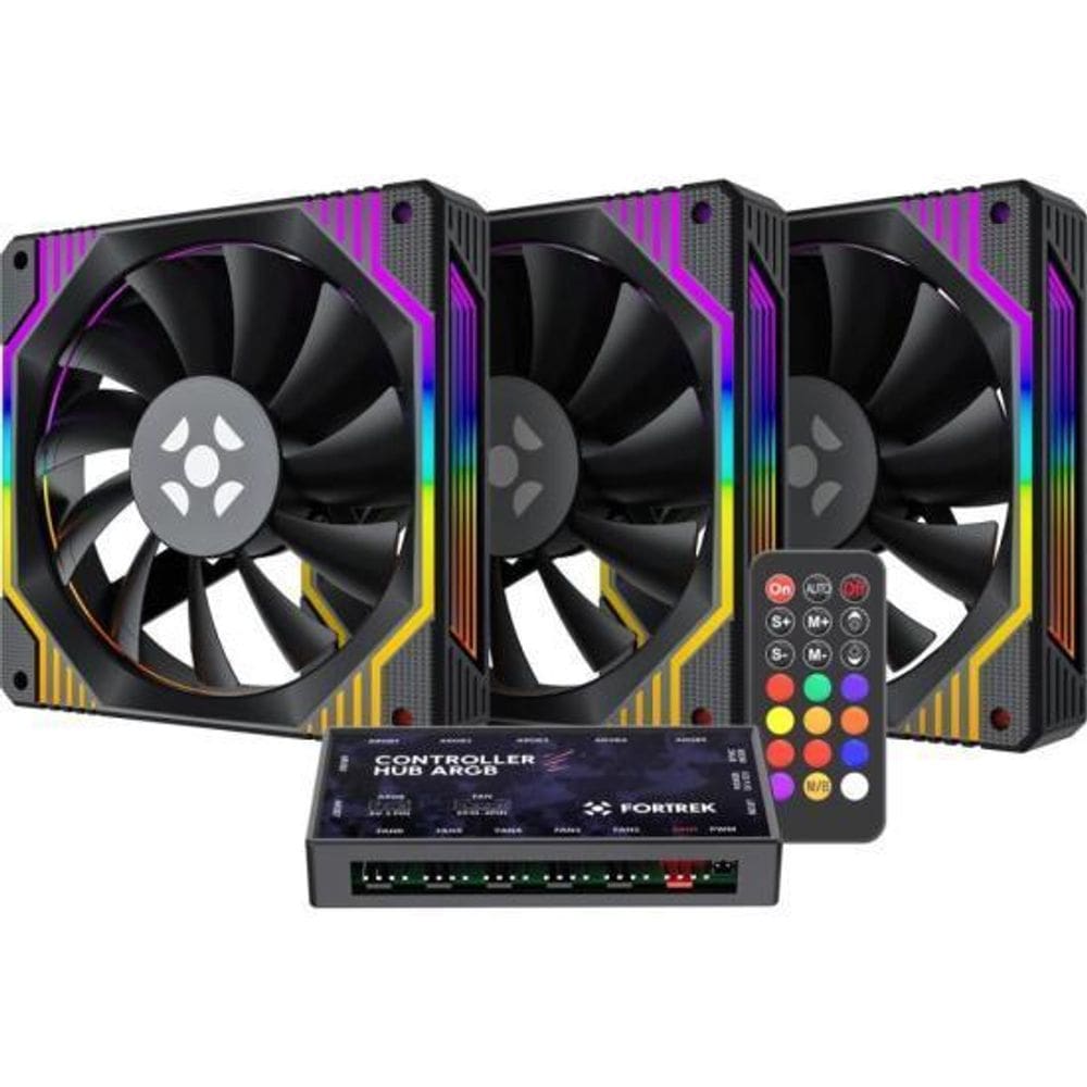 Kit Cooler Fan Argb Fortrek Frosty Preto
