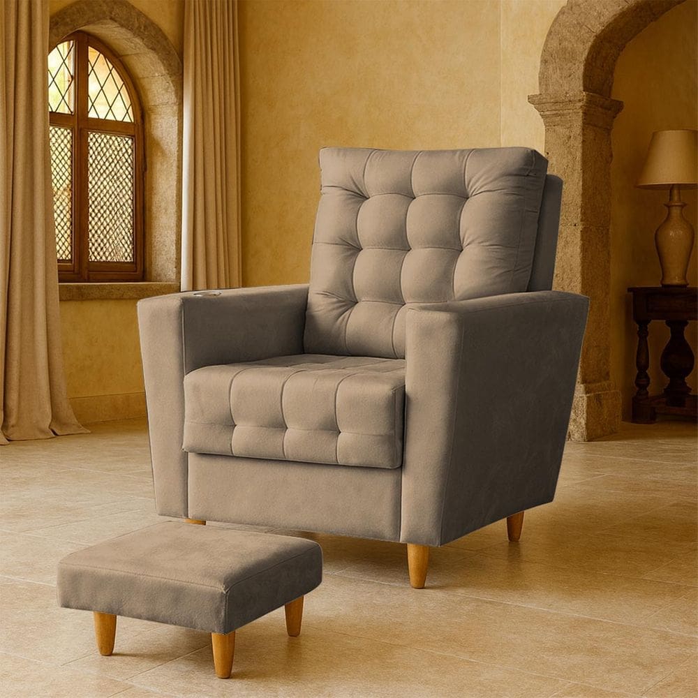 Poltrona de Amamentação Melissa Puff Capuccino