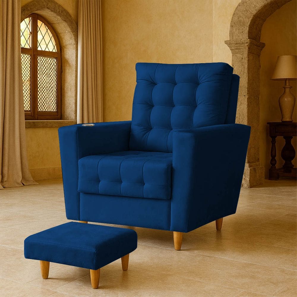 Poltrona de Amamentação Melissa Puff Marinho