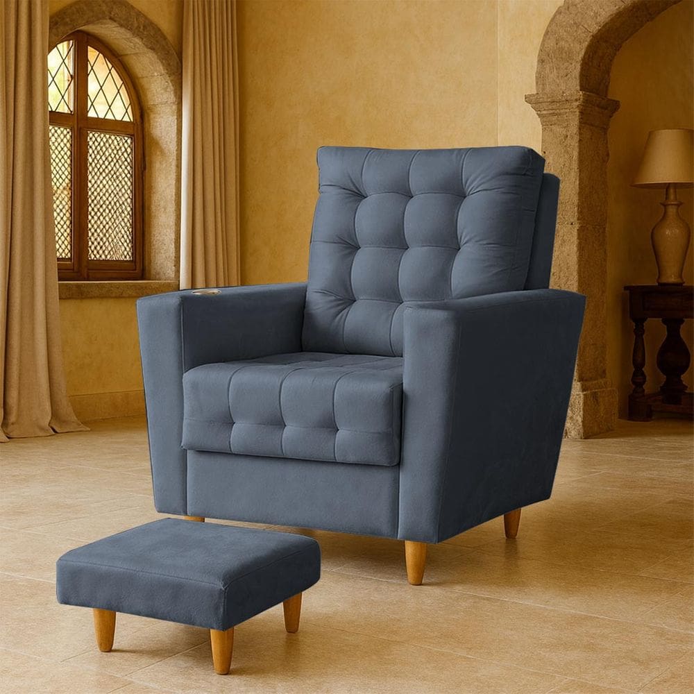 Poltrona de Amamentação Melissa Puff Cinza