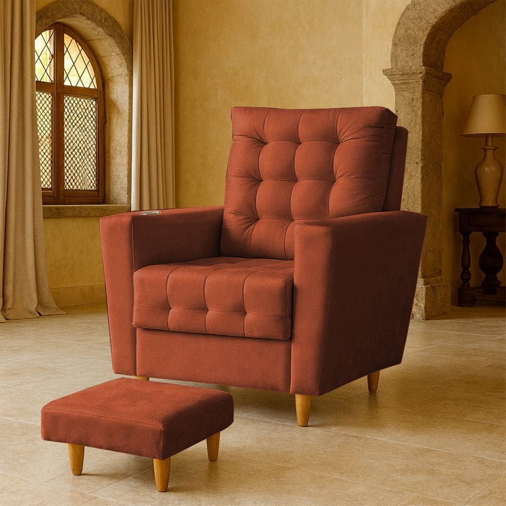 Poltrona de Amamentação Melissa Puff TerraCota