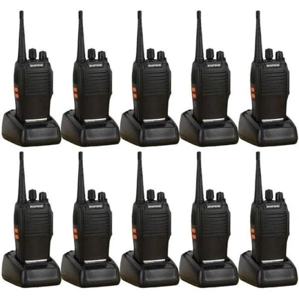 Kit 10 Radio Walktalkie Comunicador 12Km Baofeng 777S Amador