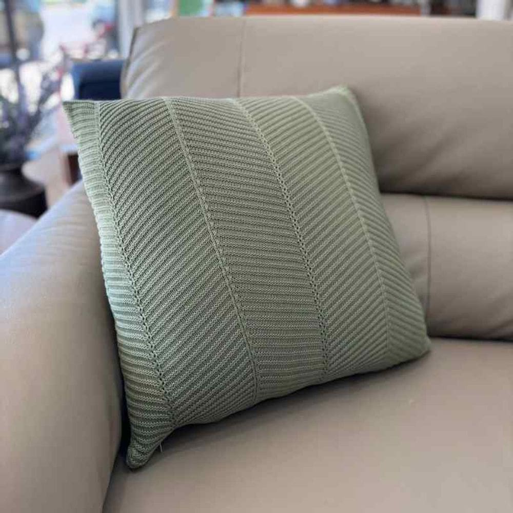 Almofada com Enchimento Bali 50x50 Verde Mata Big Tricot