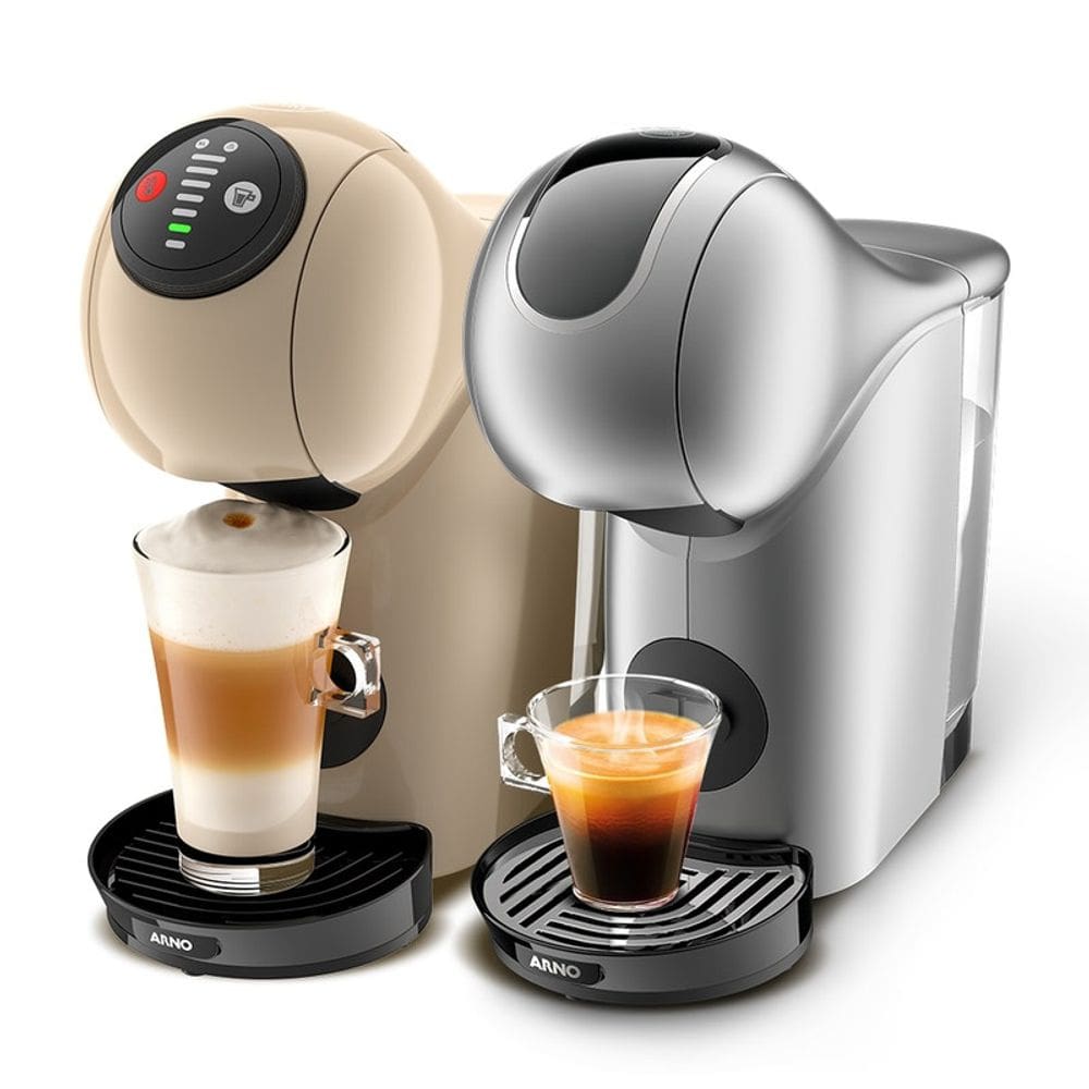 Kit 2 Cafeteiras Dolce Gusto - Genio S Touch Prata + Genio Basic S Basic Taupe 110V