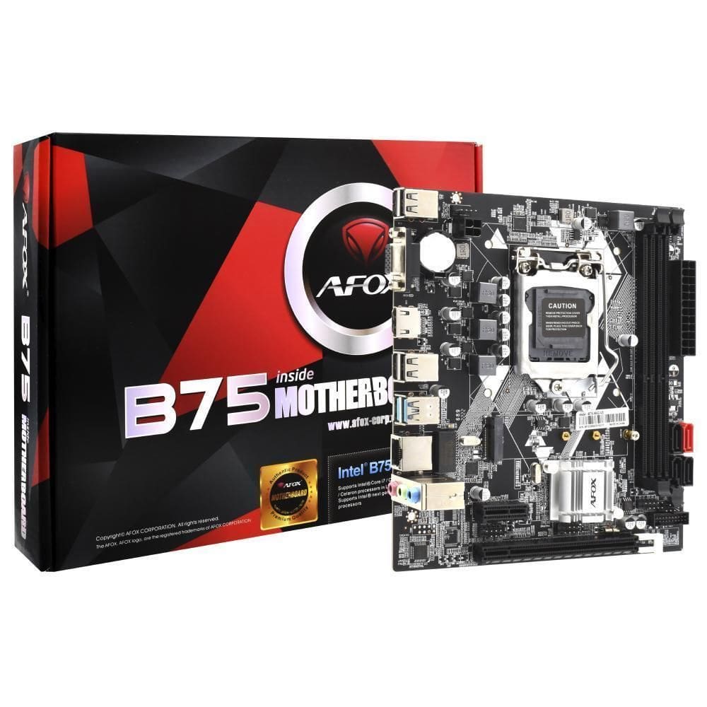 Placa Mãe B75 Afox Ib75-Ma2-V3 Socket Lga 1155 Vga Ddr3 16Gb