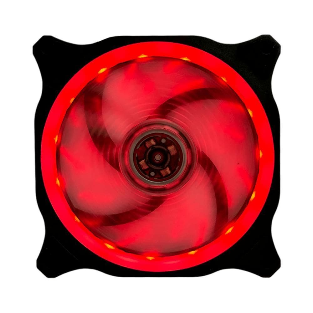 Cooler Fan Gamer 120Mm Led Vermelho Molex 12V Brx Preto