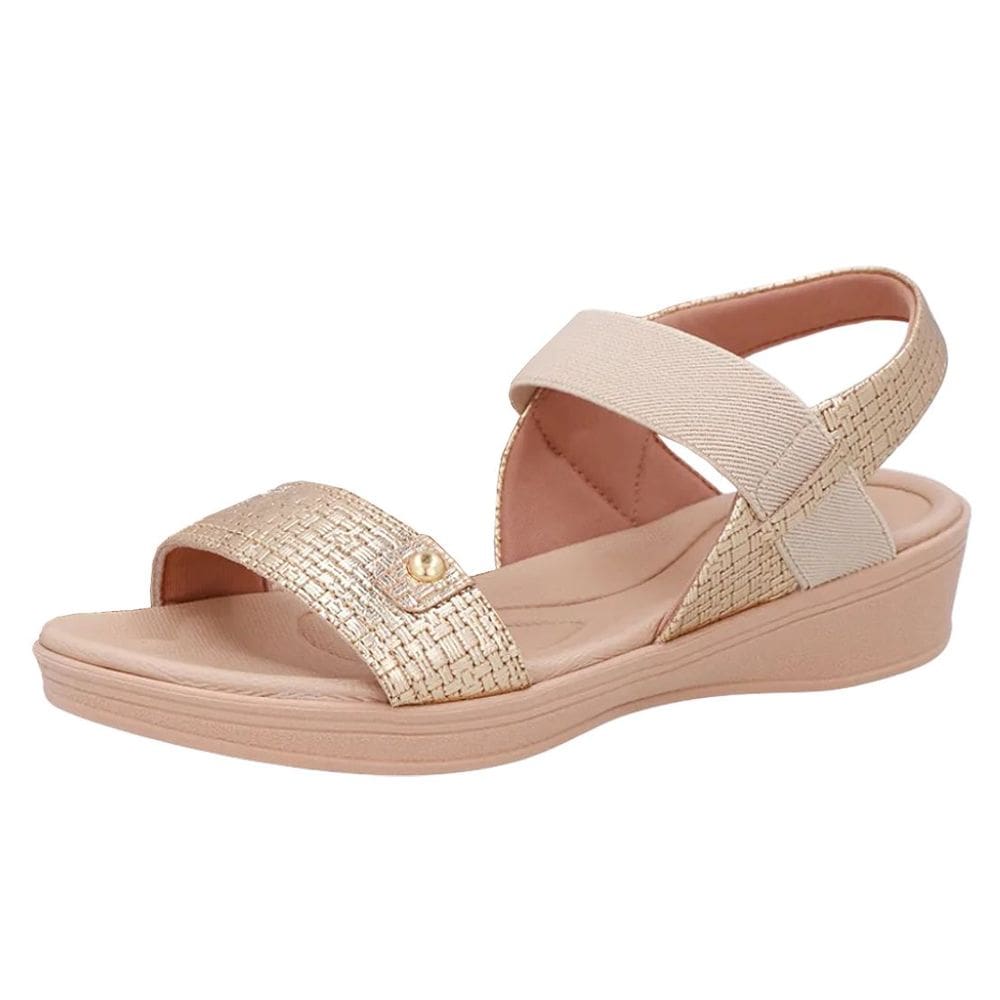 Sandalia Feminino Anabela Baixa Passeio Dia a Dia Usaflex