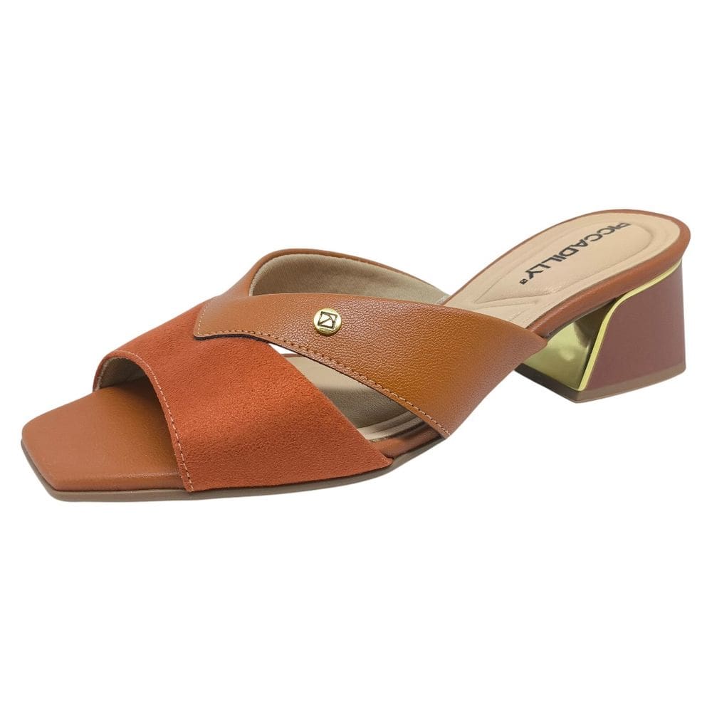 Tamanco Feminino Elegante Salto Bloco Médio Piccadilly