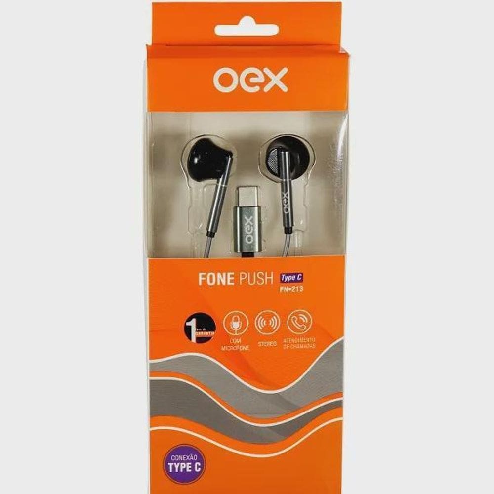 Fone De Ouvido Com Microfone Usb-C Oex Fn213