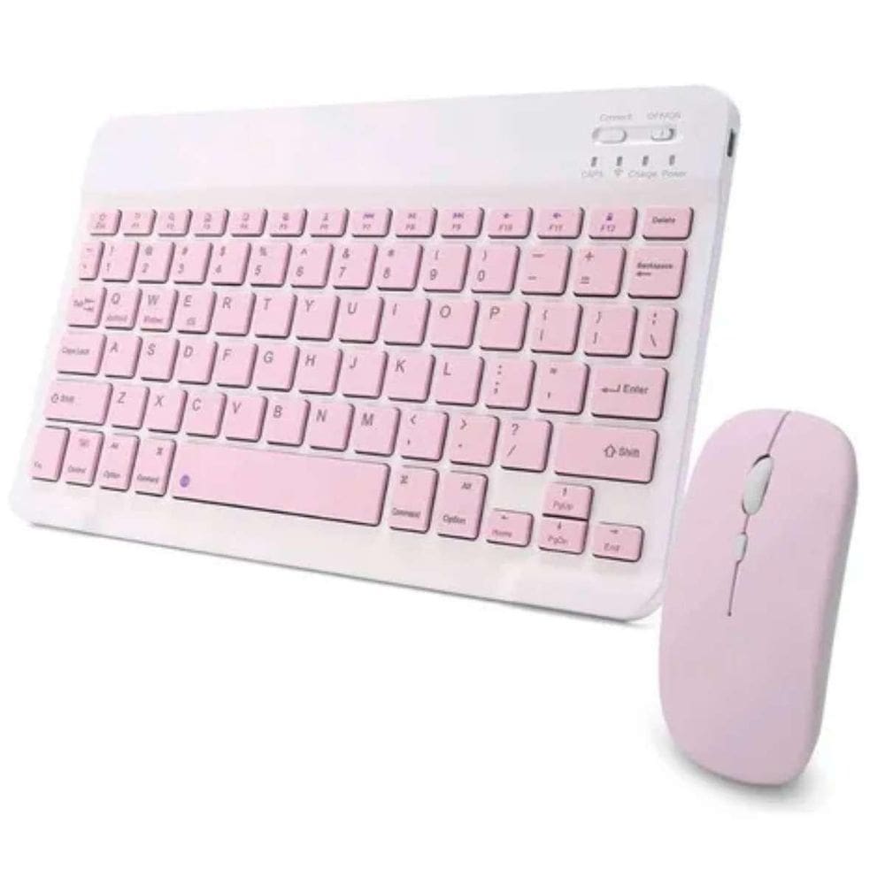 Teclado E Mouse Bluetooth Prático Para Notebook Home Office