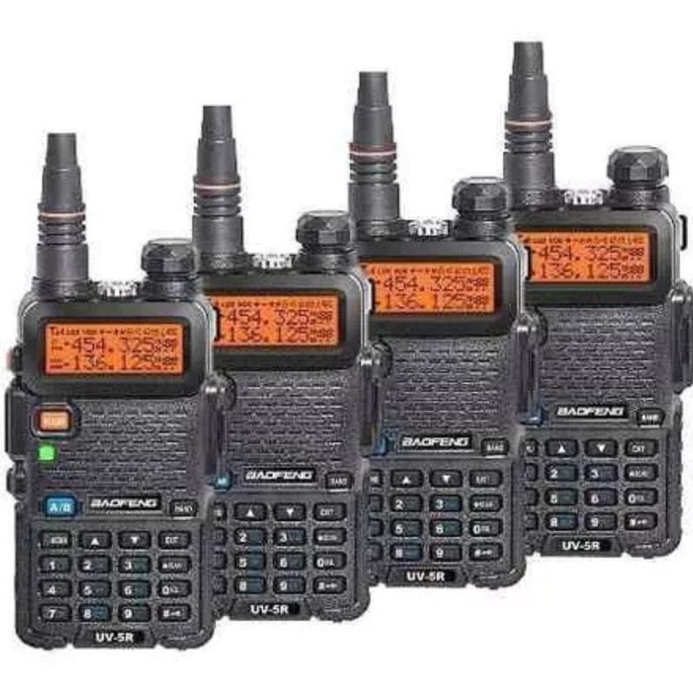 Kit 4 Rádio Comunicador Baofeng Bf-Uv-5R Com