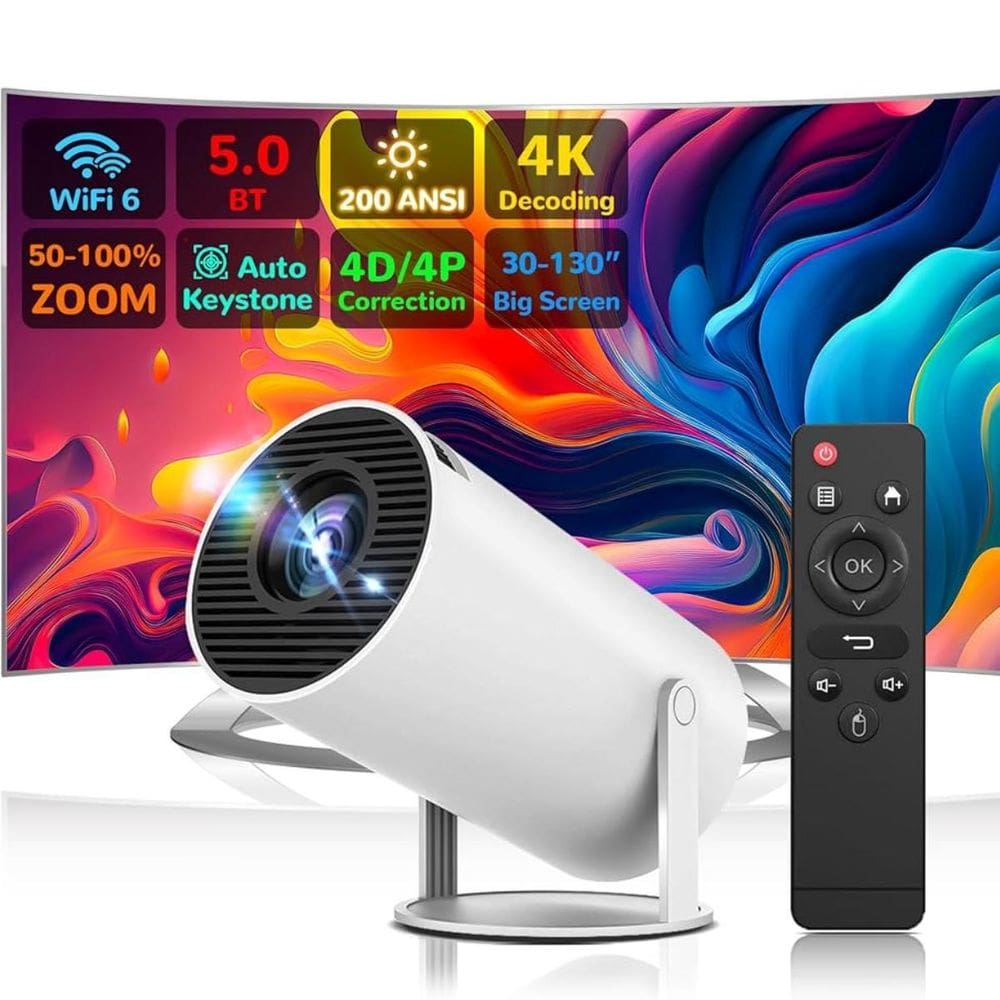 Projetor Smart Full Hd 4K Fácil De Configurar Design Moderno