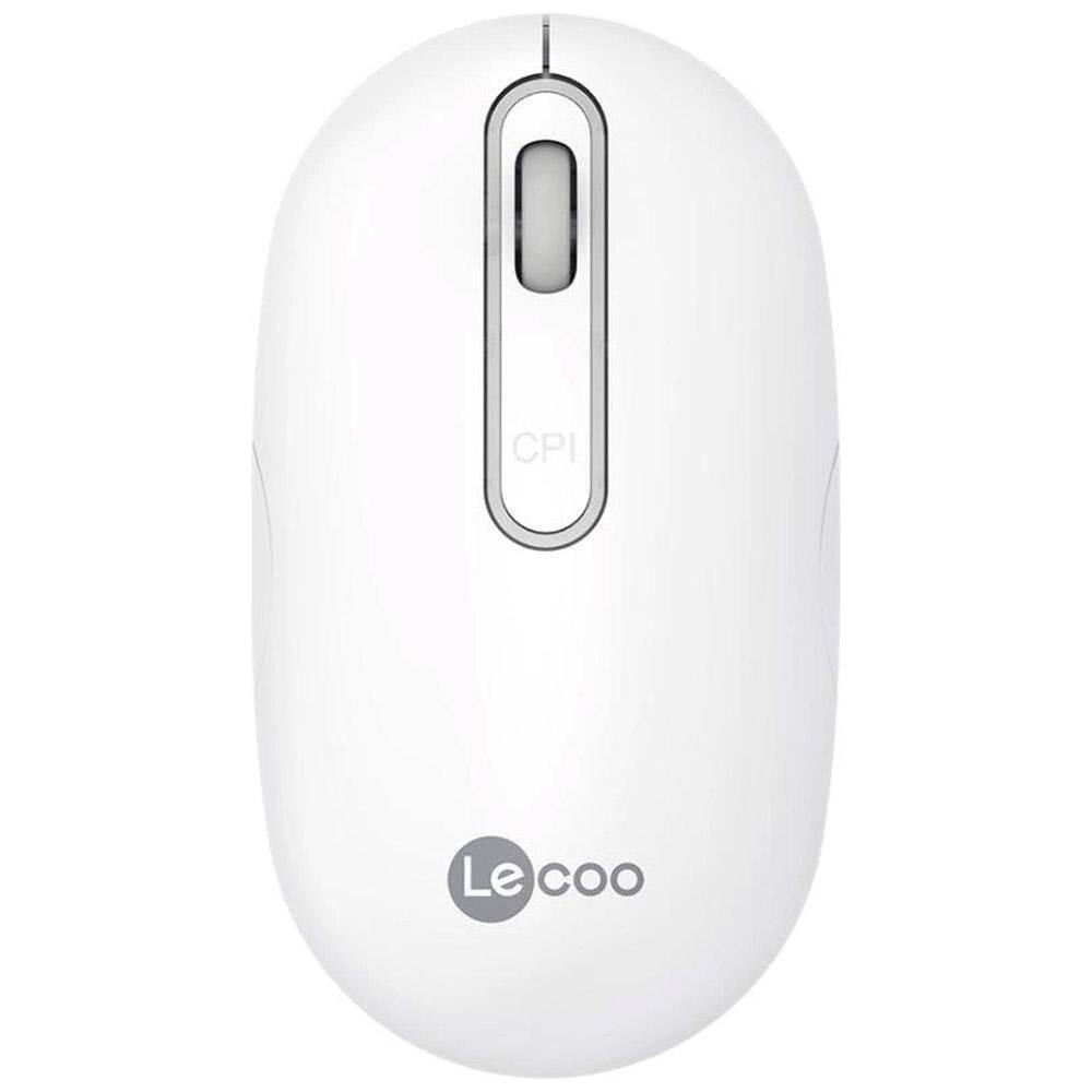 Mouse Sem Fio Recarregável Ws207, 1600 Dpi, Lecoo - Branco