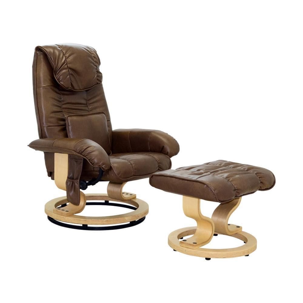 Poltrona De Massagem Louisiana Marrom Vintage Rivatti