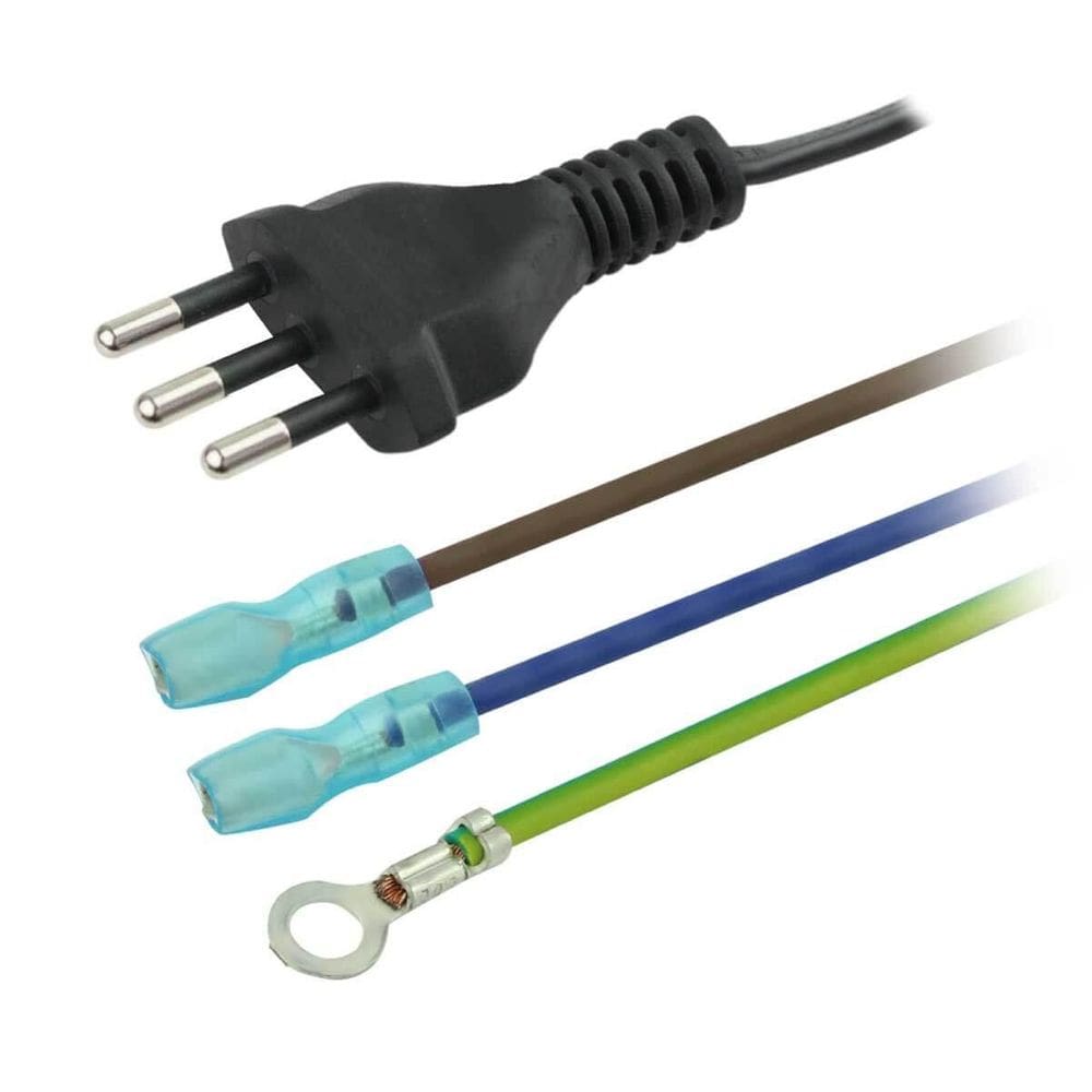 Cabo Força Universal 10A Preto Ar-Condicionado E Micro-Ondas